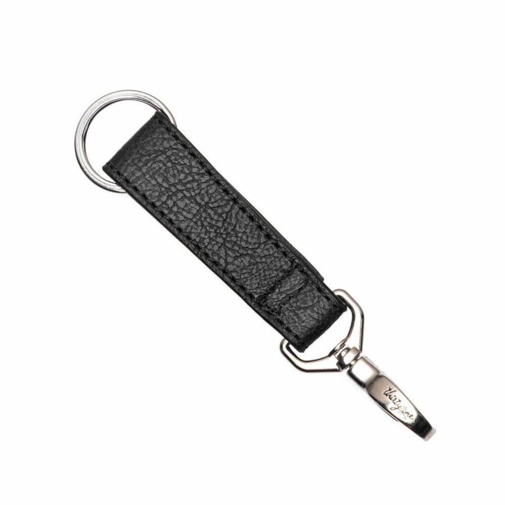 Always On Keychain -Black Distressed Pebble